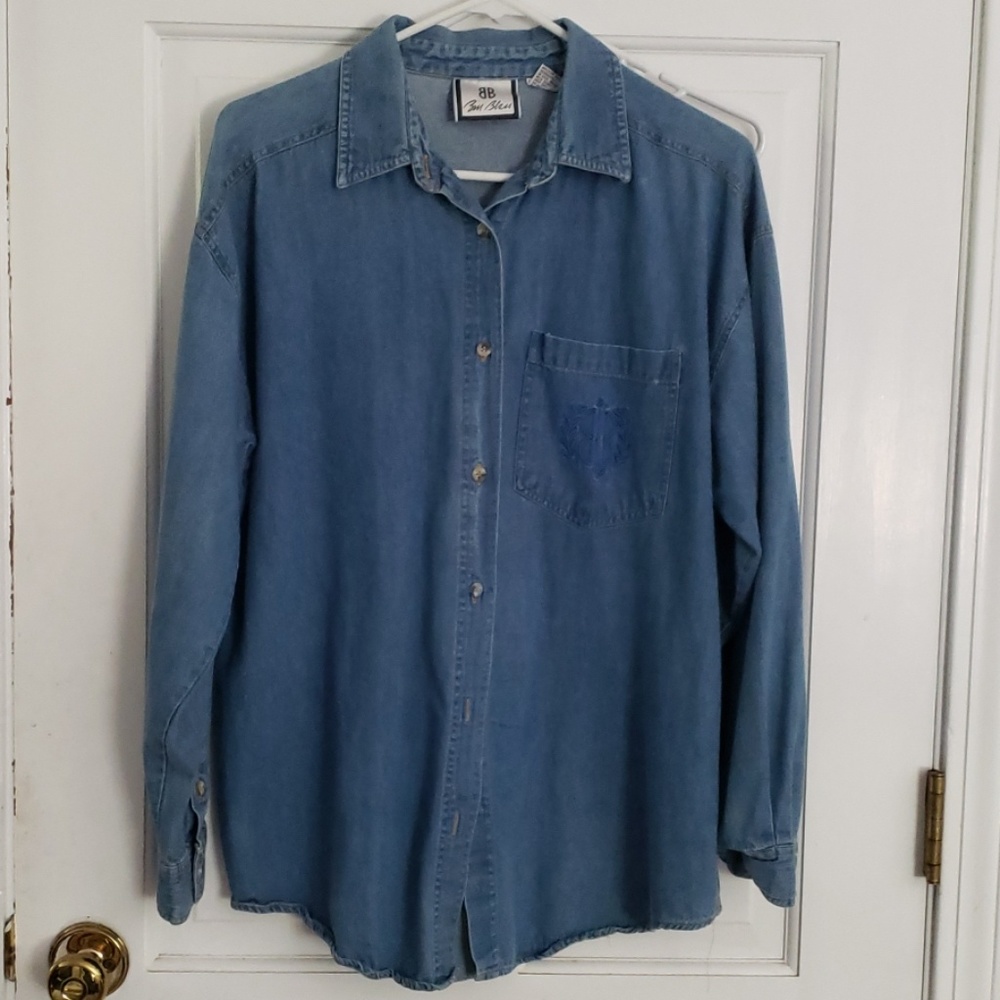 Bill Blass denim button down shirt